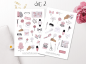 Preview: Planner Girl Rosa Sticker Set